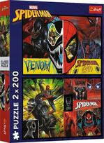 Dėlionė 2in1 Trefl Spiderman Day And Night, 27.5 cm x 41 cm, 400 vnt., įvairių spalvų