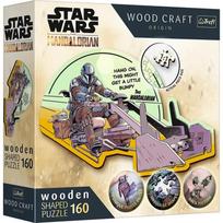 Medinė dėlionė Trefl Star Wars The Mandalorian, 19 cm x 23 cm, 160 vnt., įvairių spalvų