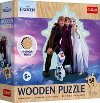 Medinė dėlionė Trefl Disney Frozen, 22 cm x 18 cm, 50 vnt., įvairių spalvų