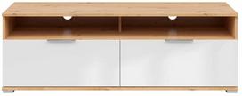 Televizoriaus spintelė Zele, balta sp./artisan oak, 41 cm x 135 cm x 45 cm