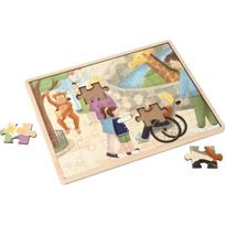 Medinė dėlionė Eduplay Zoo Handicap, 32 cm x 42 cm, 35 vnt., įvairių spalvų