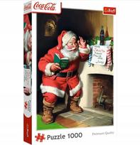 Dėlionė Trefl Coca-Cola Santa By The Fireplace, 68.3 cm x 48 cm, 1000 vnt., įvairių spalvų