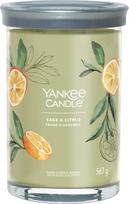 Žvakė, aromatinė Yankee Candle Signature Sage & Citrus, 60 - 100 h, 567 g, Žalia sp.