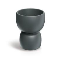 Gėlių vazonas Prosperplast DUALA ROUND TDR40-107GR, plastikinis, Ø 40 cm, pilka sp.