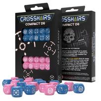 Žaidimo kauliukai Q-Workshop Crosshairs Compact D6 Blue&Pink