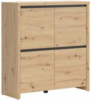 Spintelė Larios, juoda sp./artisan oak, 40 cm x 105 cm x 112 cm