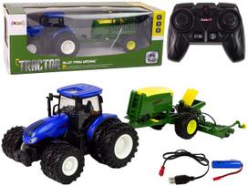 Rc traktorius Lean Toys Farm Machine, mėlyna sp./žalia sp.