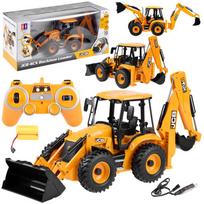 Rc buldozeris Double E JCB 4XC Backhoe, 1:20, geltona sp.