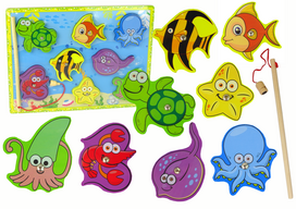 Magnetinis žaidimas, žvejyba Sea Animals, 22 cm, įvairių spalvų