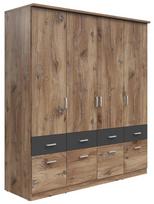 Spinta Brando 4, grafito sp./flagstaff oak dark sp., 58 cm x 181 cm x 199 cm