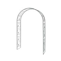 Augalo atrama Garden Center, 135 cm x 37 cm, 224 cm, metalas