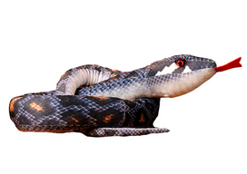 Pliušinis žaislas gyvatė, pilka sp., 210 cm