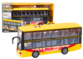 Žaislinis autobusas Lean Toys City Traffic, 1:16, geltona sp.