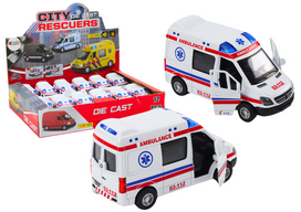 Žaislinis greitosios pagalbos automobilis Lean Toys City Rescuers, 1:32, balta sp.