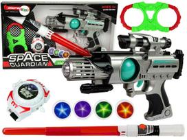 Žaislas su lazeriu, su priedais Lean Toys Space Guardian (spalva/dizainas parenkami atsitiktine tvarka)