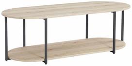 Kavos staliukas Home4you Hannes, juoda sp./rusva sp., 120 cm x 52 cm x 40 cm