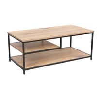Kavos staliukas Home4you Dimitra, ruda sp./juoda sp., 100 cm x 50 cm x 40 cm