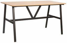 Valgomojo stalas Home4you Svea, ruda sp./juoda sp., 140 cm x 70 cm x 76 cm