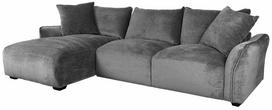 Kampinė sofa Home4you Divi LC, pilka sp., kairinė, 162 x 284 cm x 83 cm