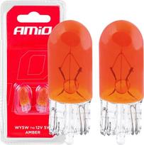 Automobilio lemputė AMiO T10 W5W, halogeninė, oranžinė sp., 12 V