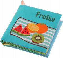 Kūdikio knygelė Bocioland Fruits, 12 cm, EN, įvairių spalvų