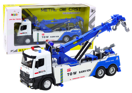 Žaislinis kranas Lean Toys Tow Service, mėlyna sp./balta sp.
