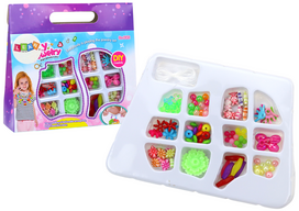 Karoliukų rinkinys papuošalų gamybai Lean Toys DIY Jewlery, įvairių spalvų