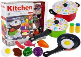 Žaisliniai virtuvės reikmenys, indų rinkinys Lean Toys Kitchen Cook Delicious Food, įvairių spalvų