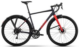 Dviratis gravel Raymon Territ Street, 28 ", XL rėmas, juoda sp./raudona sp.