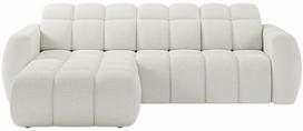 Kampinė sofa Fanito, balta sp., kairinė, 200 x 288 cm x 105 cm