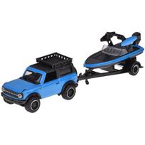 Žaislinis visureigis su valtimi Maisto Ford Bronco 2021 ZA5969, 1:64, mėlyna sp.