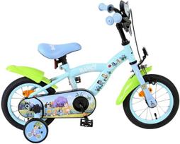 Vaikiškas dviratukas su papildomais ratukais, vaikų Volare Bluey CB 2TQ, mėlyna sp., 12"