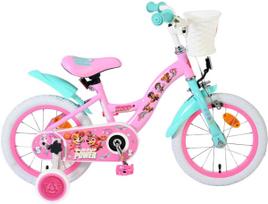 Vaikiškas dviratukas su papildomais ratukais, vaikų Volare Paw Patrol Girls, rožinė sp., 14"