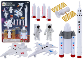Figūrėlių rinkinys, su priedais Lean Toys Space Adventure, 11 vnt., balta sp.
