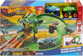 Automobilių trasa Mattel Hot Wheels Monster Trucks Dragon Demolation JGB06, įvairių spalvų