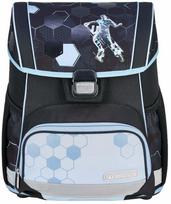 Mokyklinė kuprinė Herlitz Loop Football, juoda sp./žydra sp., 22 cm x 31 cm x 37 cm
