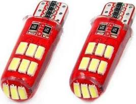 Automobilio lemputė AMiO Canbus, led, balta sp./raudona sp., 12 V