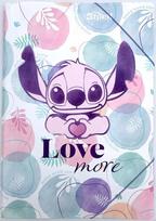 Aplankas su lipdukais Disney Stitch Pastel, A3 Įvairių spalvų