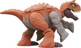 Žaislinė figūrėlė, dinozauras Mattel Jurassic World Fierce Changers Carnotaurus Stegosaurus, ruda sp.