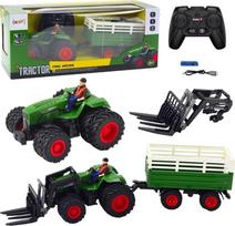 Rc traktorius Lean Toys Farm Machine, 1:24, žalia sp.