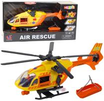 Žaislinis sraigtasparnis Lean Toys Air Rescue, 1:12, geltona sp./oranžinė sp.