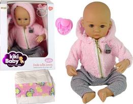 Lėlė - kūdikis su priedais Lean Toys Kiki, 40 cm, rožinė sp.