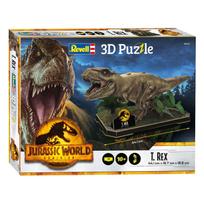 3D dėlionė Revell Jurassic World T Rex 00241, 44.1 cm x 16.7 cm, 54 vnt., įvairių spalvų
