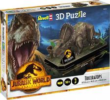 3D dėlionė Revell Jurassic World Triceratops 00242, 37.9 cm x 16.3 cm, 44 vnt., įvairių spalvų