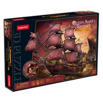 3D dėlionė Cubicfun Queen Annes Revenge T4040H, 58 cm x 20 cm, 360 vnt., ruda sp.
