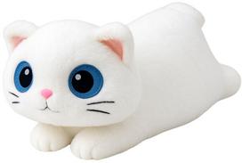 Pliušinis žaislas katė Lean Toys, balta sp., 20 cm