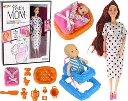 Besilaukianti lėlė, su priedais Lean Toys Pretty Mom, 30 cm, įvairių spalvų