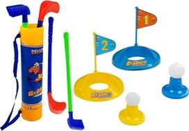 Lauko žaidimas, mini golfo rinkinys Lean Toys Deluxe, 57 cm x 16 cm, įvairių spalvų