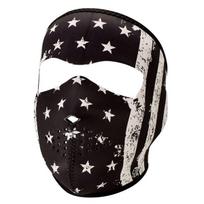 Motociklininko pošalmis Zanheadgear Flag, balta sp./juoda sp.