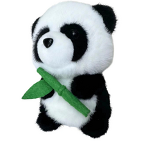Pliušinis žaislas panda 22557, balta sp./juoda sp., 18 cm